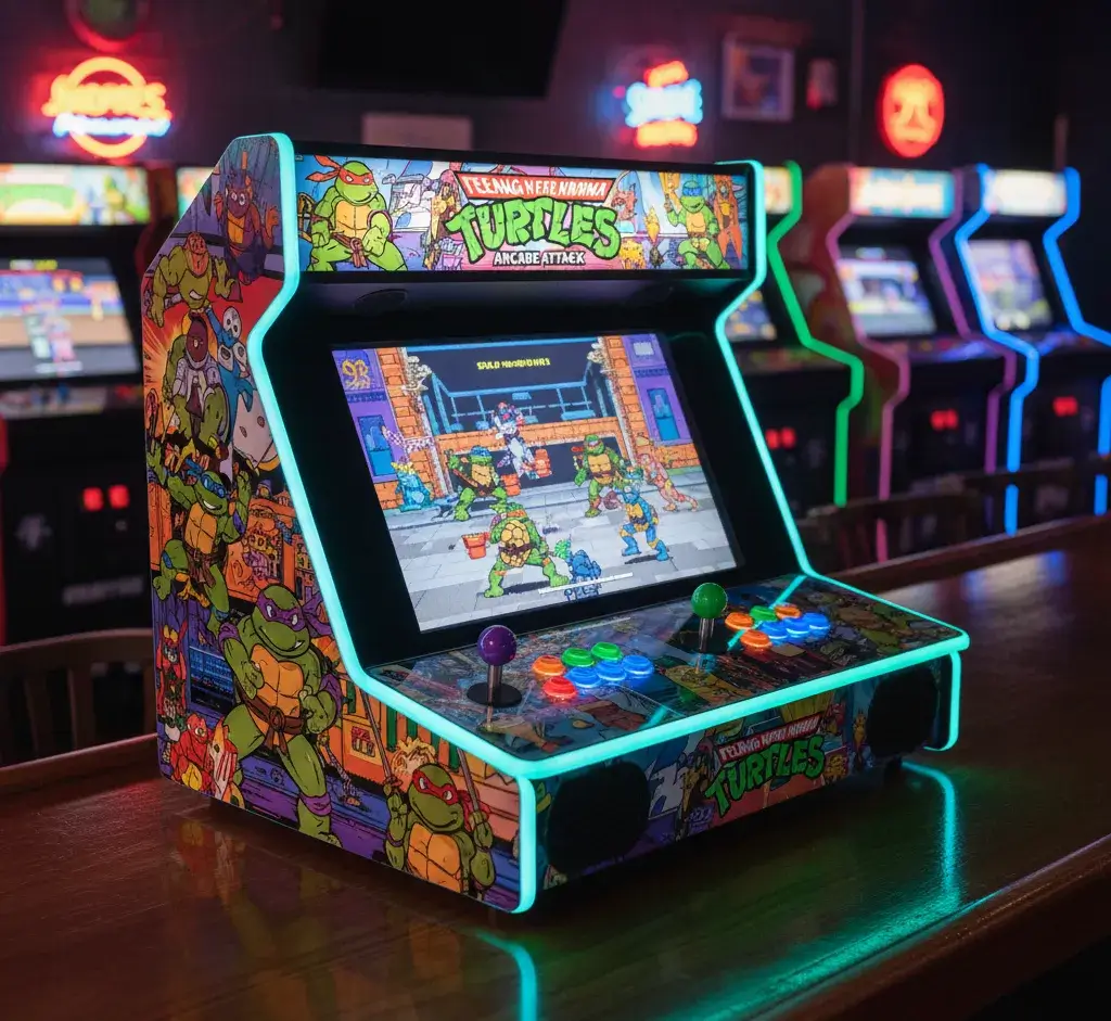 Niestandardowy bartop z grafiką 'Ninja Turtles'