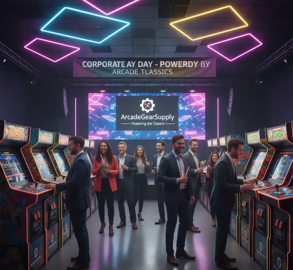 Automaty Arcadegearsupply na evencie firmowym